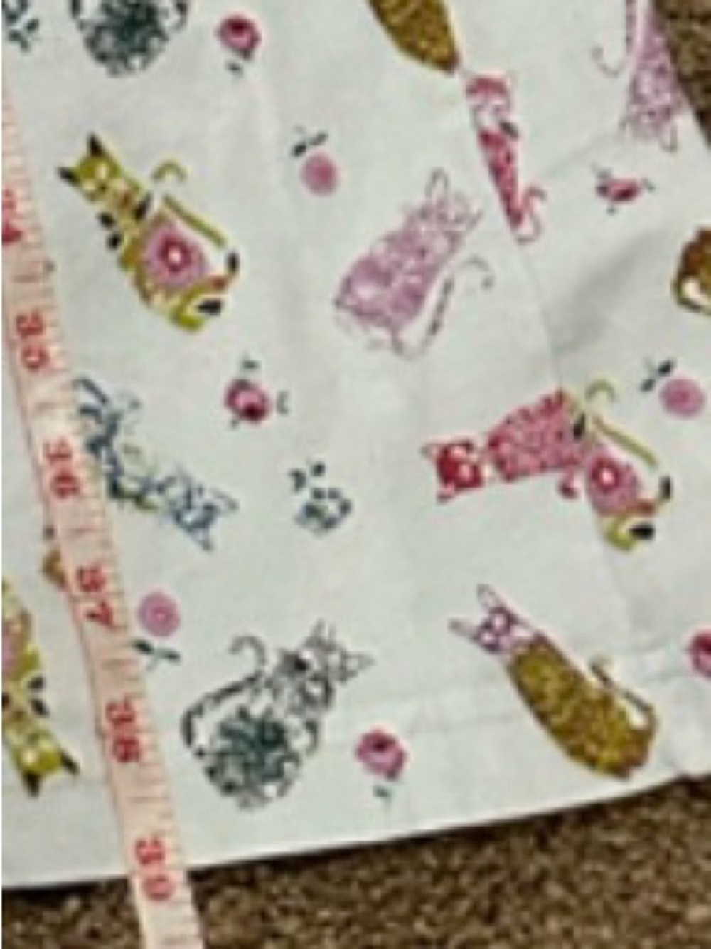 Fundamentals white short sleeve nightgown with floral,cat print size 2X - Picture 9 of 9